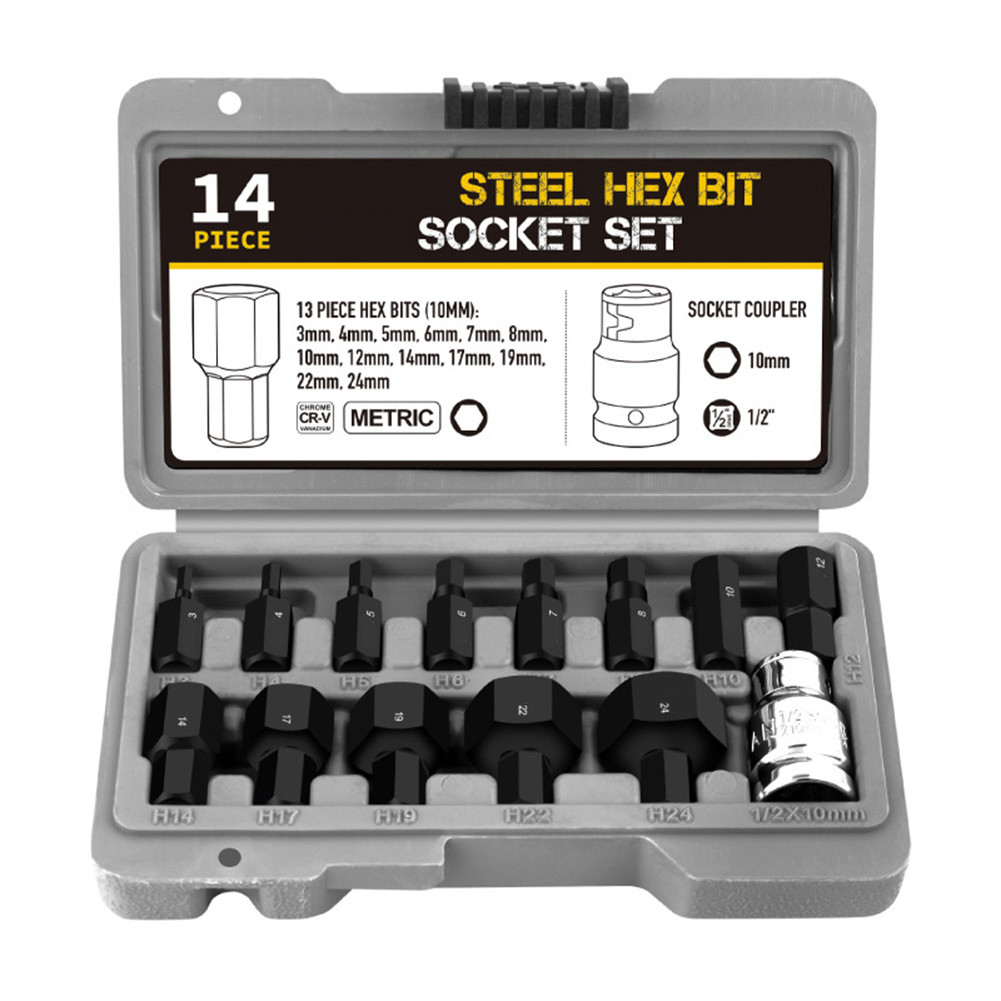 Hex Bit Socket Set Mechanical Repairs Tool 1/2 นิ้วซ่อมเครื่องใช้ไฟฟ้า ...
