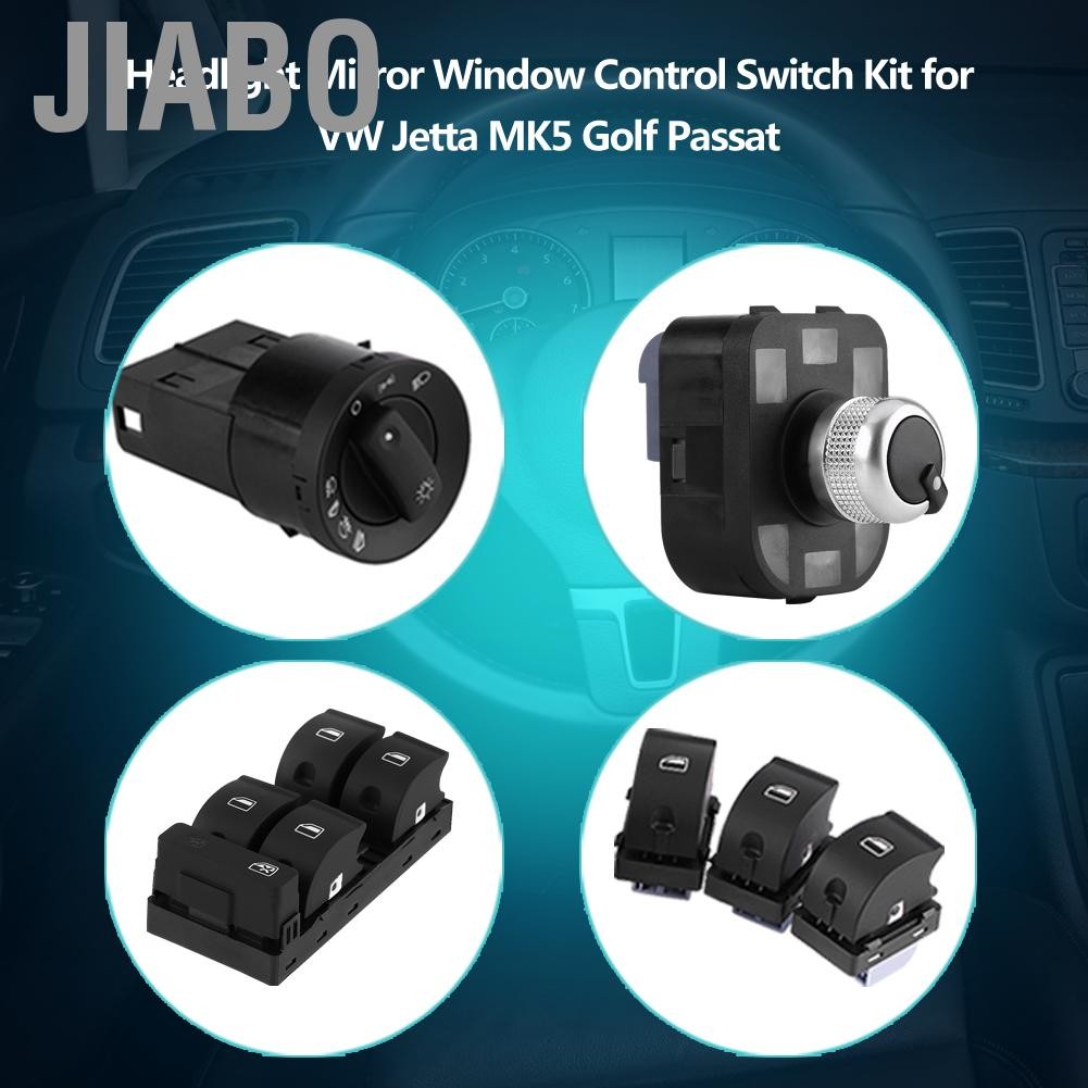 Jiabo KIMISS 6PCS รถยนต์ไฟหน้ากระจกหน้าต่างไฟหน้าต่างสวิตช์ควบคุมหลัก ...