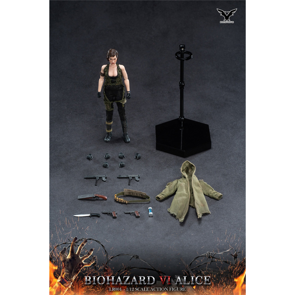 พร้อมสต็อก BROTOYS 1/12 Resident Evil Alice LR003 LR004 แอ็คชั่น