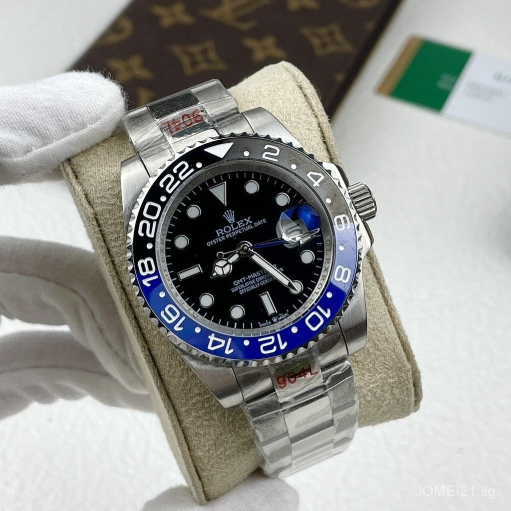 Rolex 2025 _ s GMT-Master II Elegant Design เซรามิคแหวนด้านนอกหน้าปัดสี ...