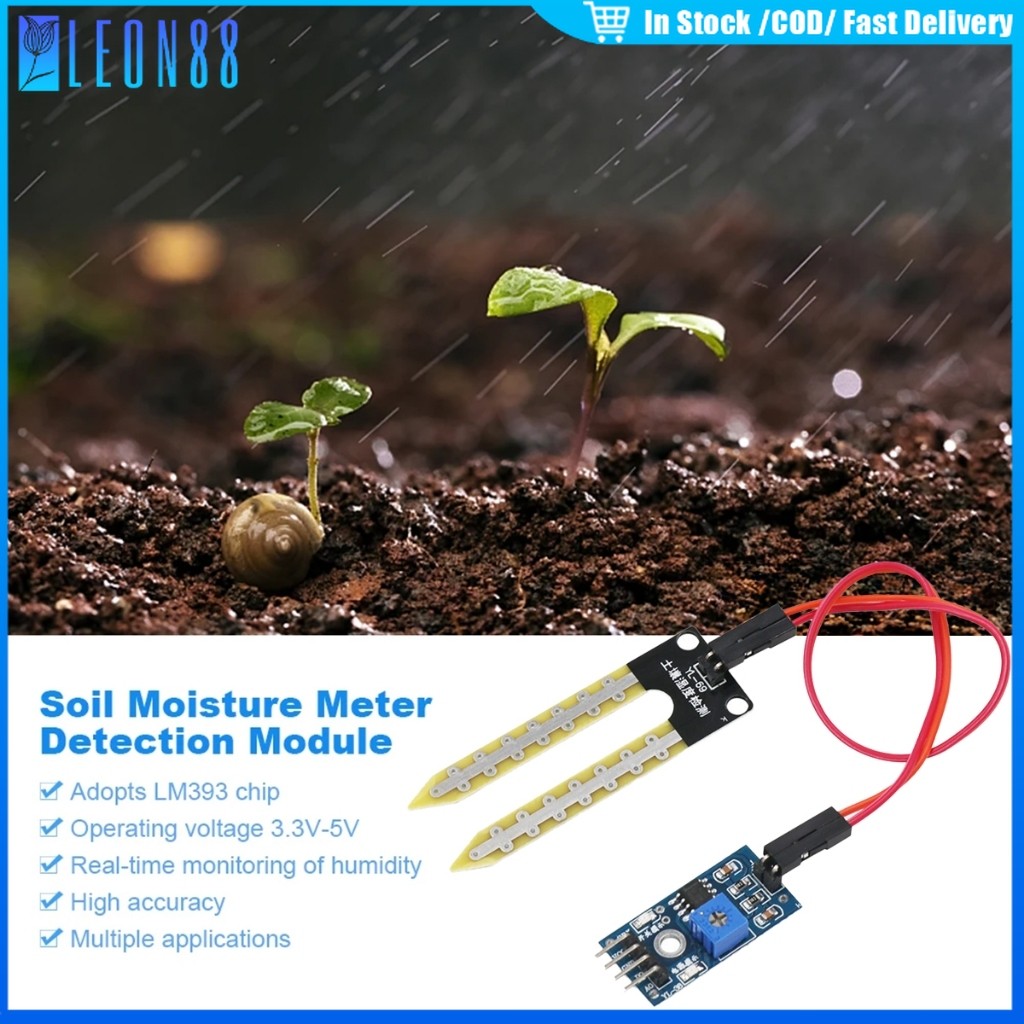 ของมาใหม่！Soil Moisture Sensor Module เซนเซอร์วัดความชื้นในดิน เครื่องวัดค่าดิน Arduino