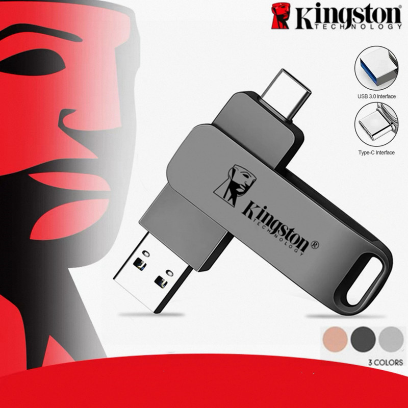 Kingston Pendrive USB Stick Key USB แฟลชไดรฟ์ 512GB 1TB โลหะ TYPE-C ...