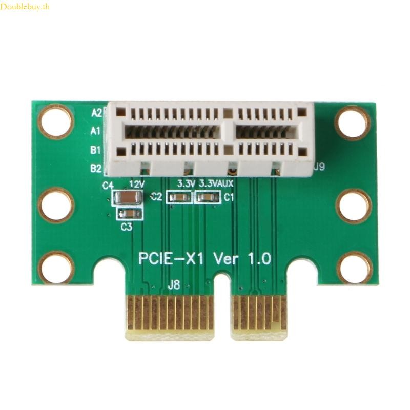 Doublebuy PCI-Express 1X Riser การ์ดอะแดปเตอร์มุมซ้าย 90 องศาความสูง 1U ...