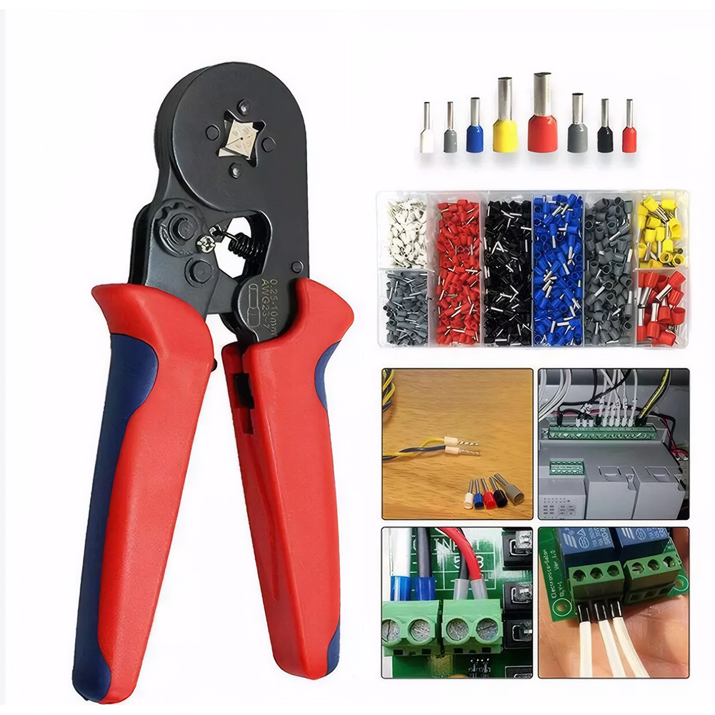 Ferrule Crimping ชุดเครื่องมือ Square Crimping Tool 1200PCS Terminal ...
