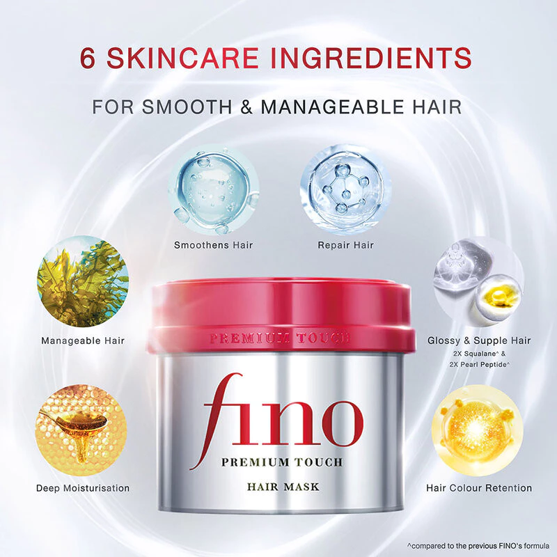 FINO Premium Touch Hair Mask ฟีโน่ พรีเมียม ทัช แฮร์ มาสก์ มาสก์บำรุงผมเข้มข้น 230 กรัม