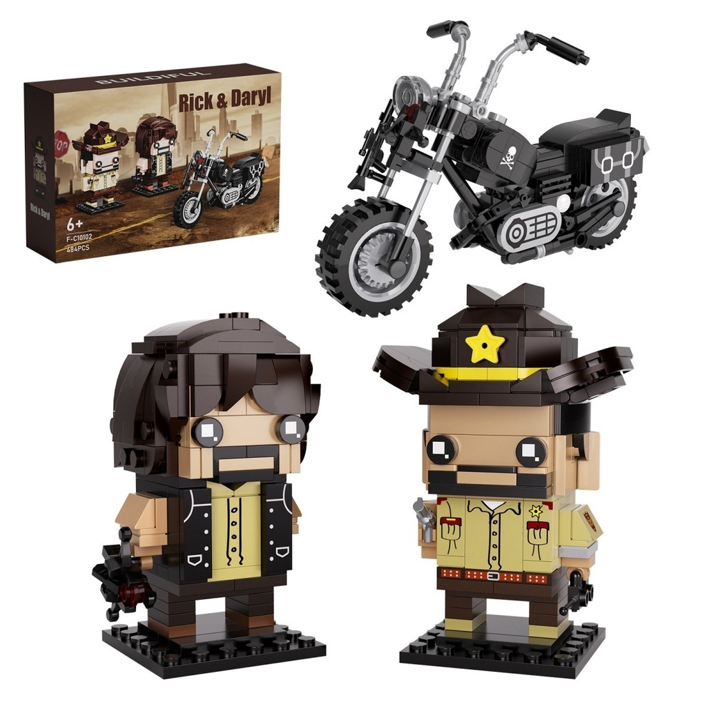 MOC Walking Corpse Walking Meat Series Rick Building Blocks ของเล่นเด็ก ...