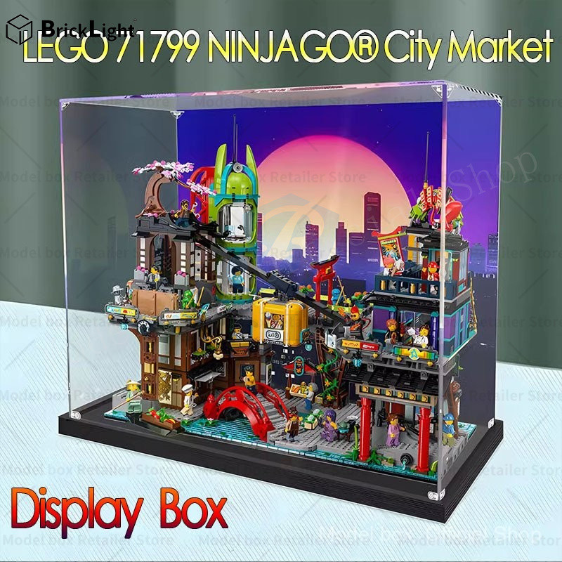กล่องเก็บของโปร่งใสกันฝุ่นสำหรับ LEGO 71799 NINJAGO City Market ...