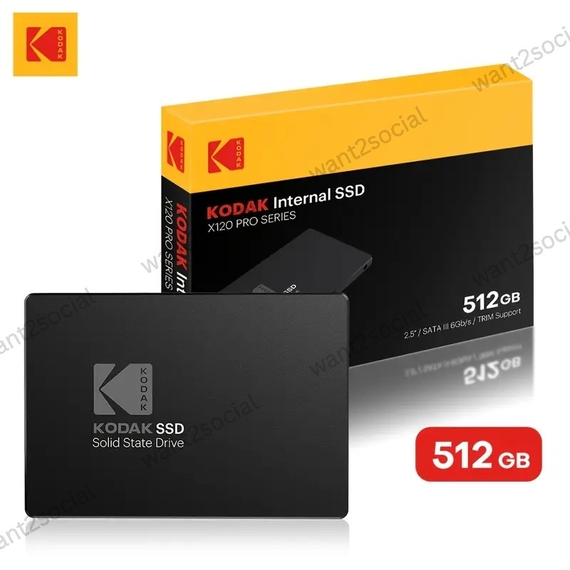 Kodak SSD 512GB X120Pro 550Mb/s สำหรับแล็ปท็อปและคอมพิวเตอร์เดสก์