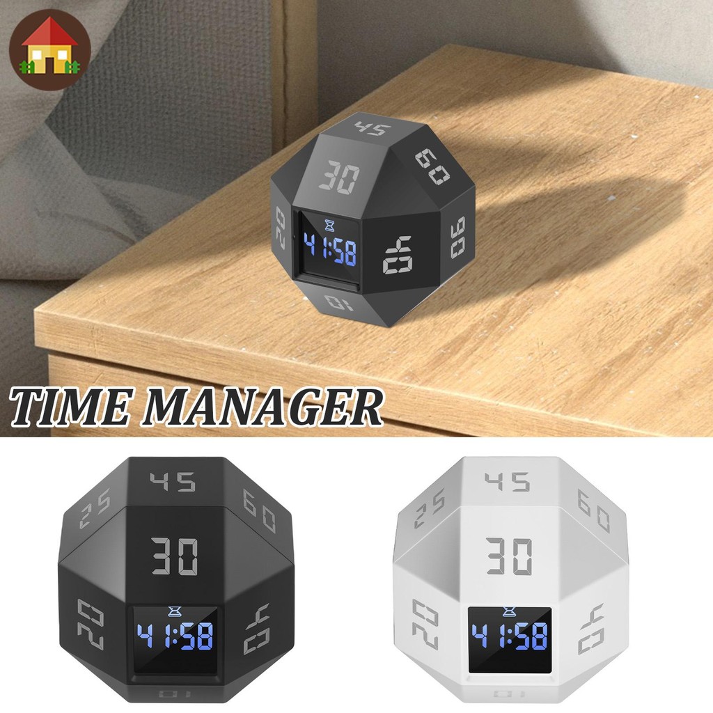 ABS หมุน Pomodoro Timer 12 Face Time Module การจัดการเวลา Cube ชาร์จ ...