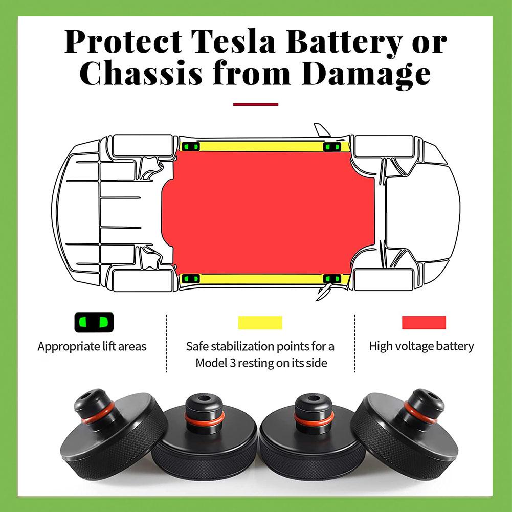 aigoni-th-อะแดปเตอร์แจ็คจุดยกรถยนต์-สําหรับ-tesla-model-3-s-x-y-4-ชิ้น