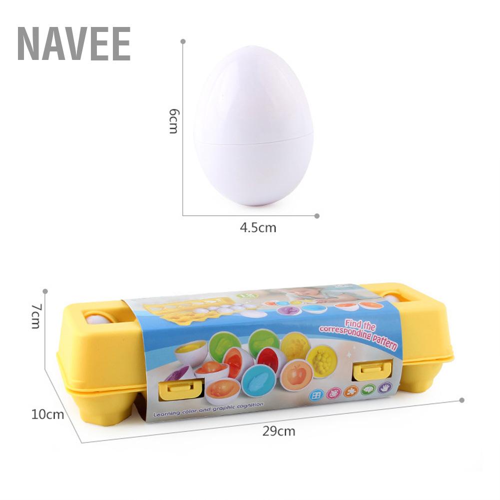 navee-12pcs-matching-eggs-ชุดของเล่นสำหรับเด็ก-early-educational-recognition-learning-toy-game