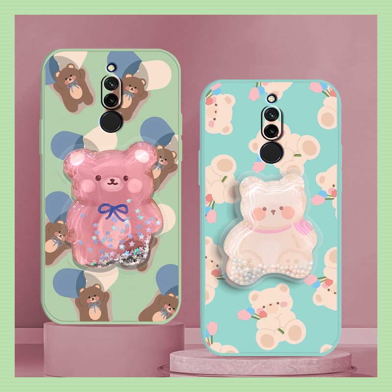 cartoon-skin-feel-silicone-phone-case-for-redmi-8-the-new-protective-case-skin-friendly-feel-quicksand-cute-simplicity