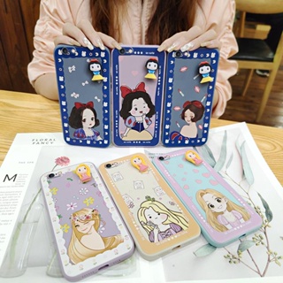 soft shell Rotating bracket Phone Case For iphone 6 Plus/6S Plus Three-dimensional doll cute phone case Skin feel silicone