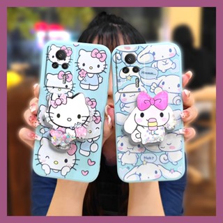 Anti-fall Cartoon Phone Case For Redmi K60E quicksand ins cute Simplicity Rotatable stand phone case The New Glitter