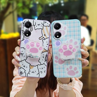 cute quicksand Phone Case For Honor Play40 5G Rotatable stand protective case Skin feel silicone phone case Glitter Cartoon