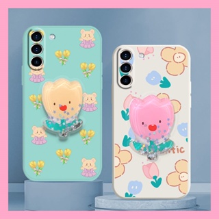 Rotatable stand Anti-fall Phone Case For Samsung Galaxy S23/SM-911U cute Skin-friendly feel Cartoon protective case