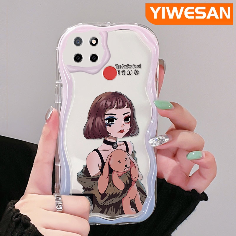 เคสโทรศัพท์มือถือแบบนิ่ม-ใส-กันกระแทก-ลายคลื่น-สีมาการอง-แฟชั่น-สําหรับ-realme-c12-c15-c21-c25-c25s-narzo-20-narzo-30a-narzo-50a