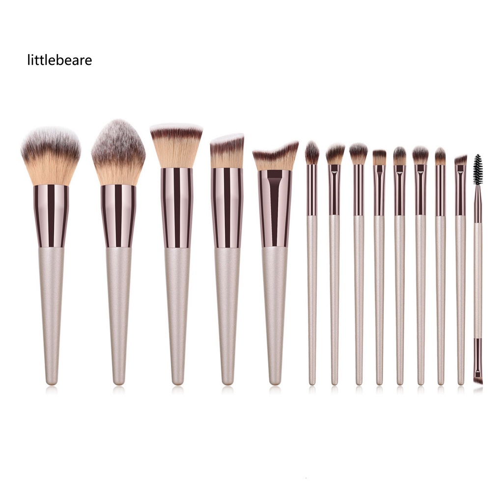 lt-littlebeare-gt-ชุดแปรงแต่งหน้า-ขนแปรงไนล่อนนุ่ม-สําหรับลงแป้ง-รองพื้น-อายแชโดว์-บลัชออน-10-14-ชิ้น