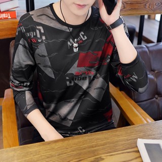 เสื้อยืด คอกลม พิมพ์ลายตัวอักษร สําหรับผู้ชาย