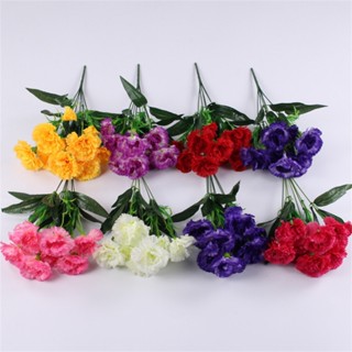 Vibrant and Exquisite 10 Head Faux Carnation Flowers for Garden and Fence Decor