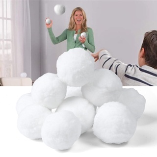 จี้ลูกบอลหิมะ ขนกลม สีขาว สําหรับแขวนตกแต่งต้นคริสต์มาส เทศกาลปีใหม่