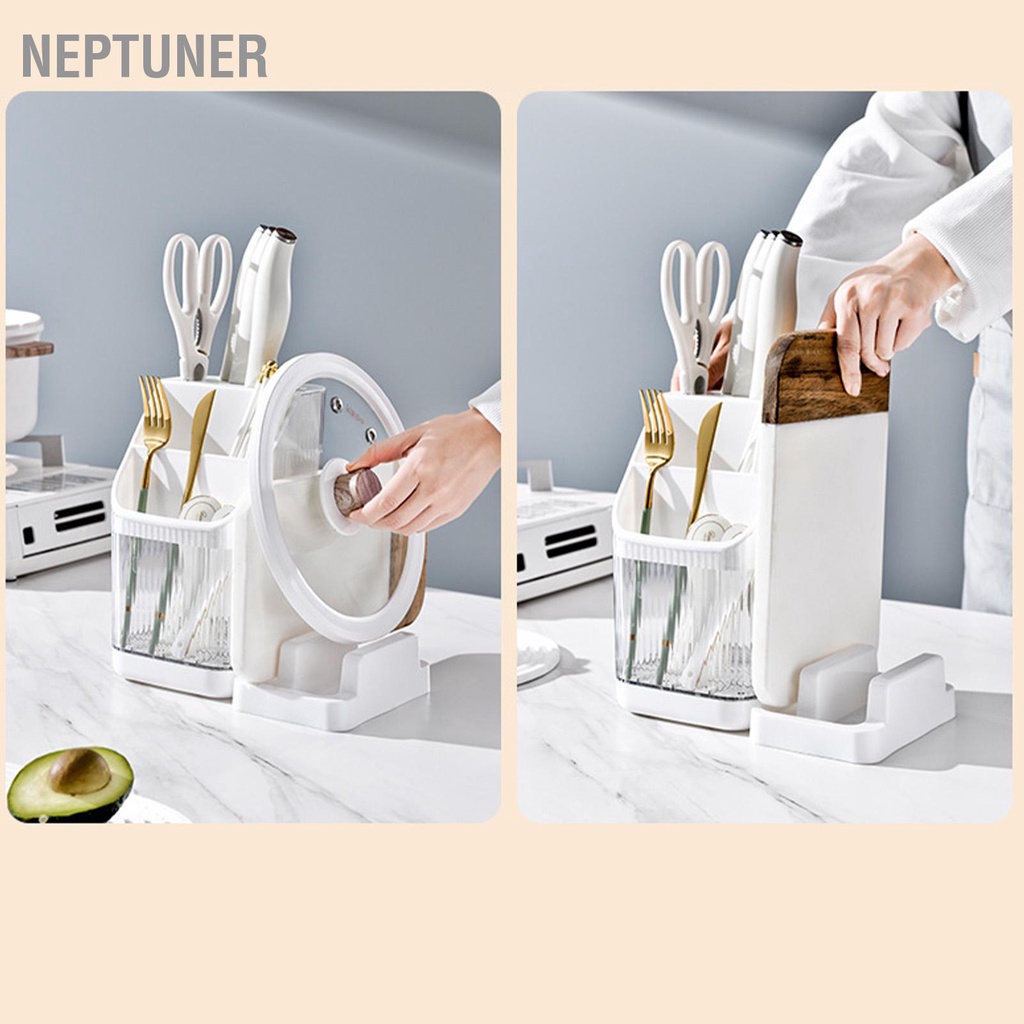 neptuner-มัลติฟังก์ชั่นชั้นเก็บของในครัวเคาน์เตอร์ครัวเขียงหม้อฝาครอบตะเกียบช้อนส้อมผู้ถือ