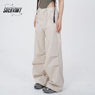 SOERVIMY  กางเกงขายาว กางเกงเอวสูง สไตล์เกาหลี แฟชั่น 2023 NEW  ทันสมัย สวย ins Unique A93L4GM 36Z230909