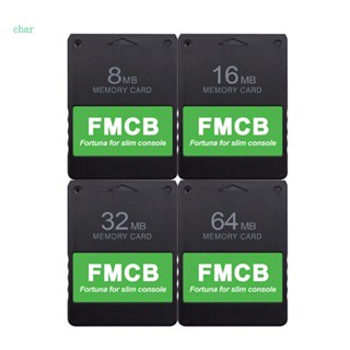 Char การ์ดหน่วยความจําเกม FMCB Free McBoot 8MB 16MB 32MB 64MB สําหรับ PS2 Slim Console