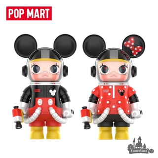 [ของแท้] POPMART MEGA SPACE MOLLY 100% Mickey&amp; Minnie Suit Hang Card ของขวัญเครื่องประดับตุ๊กตา