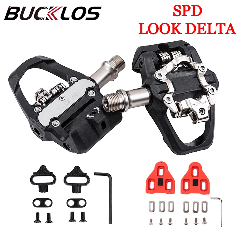 bucklos-คลีทบันไดจักรยาน-mtb-shimano-spd-ปรับได้-ทนทาน-สําหรับ-spd-look-delta