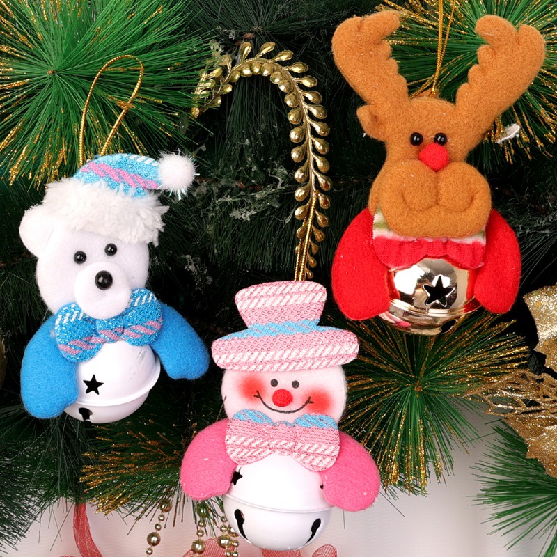 ตุ๊กตากระดิ่ง-หมี-กวาง-สโนว์แมน-คริสต์มาส-น่ารัก-สําหรับแขวนตกแต่งบ้าน