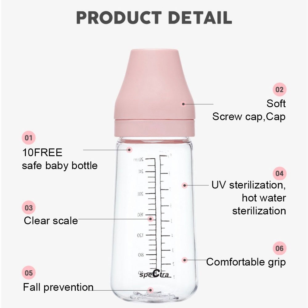 spectra-pa-baby-bottle-260ml-2pcs-milk-storage-breastmilk-one-touch-korea