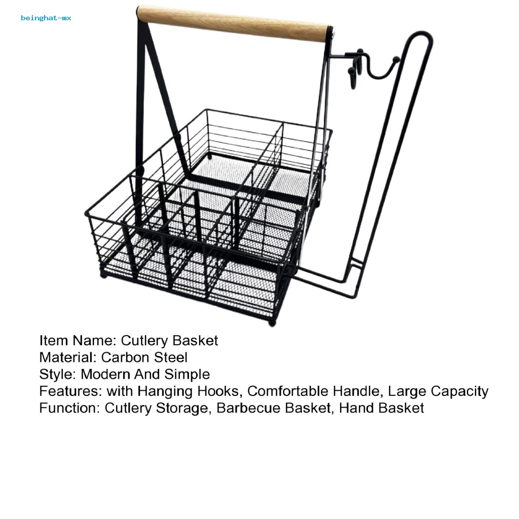behat-ตะกร้าตะแกรงเหล็ก-อเนกประสงค์-ความจุขนาดใหญ่-พร้อมตะขอ-และที่แขวนผ้าขนหนู-สําหรับวางช้อนส้อม-บาร์บีคิว