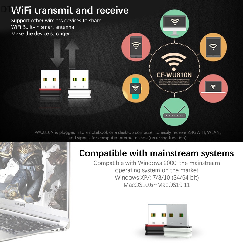 dta-อะแดปเตอร์รับสัญญาณเครือข่ายไวไฟ-usb-2-4g-wifi-dongle-150mbps-802-11b-g-n