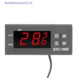 Buildvictories11 เทอร์โมสตัทควบคุมอุณหภูมิดิจิทัล 12V 24V 110V 220V STC-1000 พร้อม NTC TH