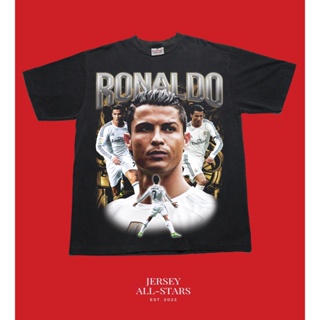 （พร้อมส่ง） RONALDO เสื้อยืดผ้าฝ้าย โรนัลโด้  -  Bootleg T-Shirt ผ้าฝ้าย 100%