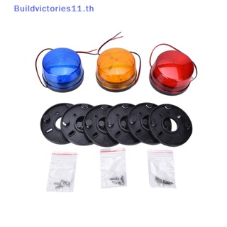 Buildvictories11 ไฟสัญญาณเตือน LED 12V สีส้ม น้ําเงิน แดง กระพริบ เพื่อความปลอดภัย TH