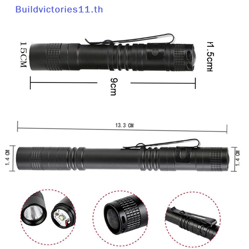 buildvictories11-ไฟฉาย-led-aaa-ทรงพลัง-ขนาดเล็ก-สําหรับตั้งแคมป์-ปากกาไฟฉาย-th