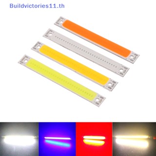 Buildvictories11 แถบไฟ LED COB 1W 3W 3V-4V DC 60 มม. 8 มม. สีขาว ฟ้า แดง สําหรับจักรยาน DIY