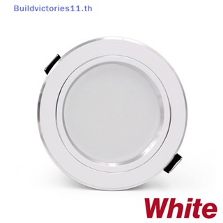 Buildvictories11 โคมไฟเพดาน LED 5W 12W 18W สีเงิน สีขาว AC 220V -240V TH