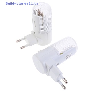 Buildvictories11 โคมไฟฉุกเฉิน LED ปลั๊ก EU สําหรับติดผนังบ้าน 2 ชิ้น