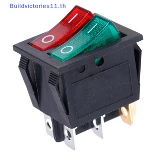 Buildvictories11 สวิตช์โยกเปิด ปิด 6 pin 250V 15A 125V 20A สีแดง สีเขียว สําหรับเรือ
