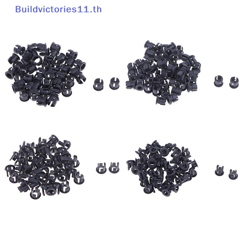 buildvictories11-คลิปเมาท์ขาตั้งพลาสติก-led-3-มม-5-มม-สีดํา-50-ชิ้น