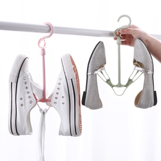 Spot second hair# home windproof shoes drying rack clothes drying rack hook balcony shoes drying rack shoes hanging hanger clothes hanger shoes drying rack hook 8.cc