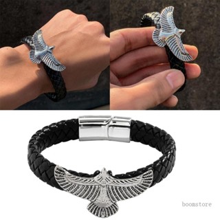 Boom Eagle สร้อยข้อมือโลหะ สไตล์ฮิปฮอป สําหรับผู้ชาย ผู้ใหญ่