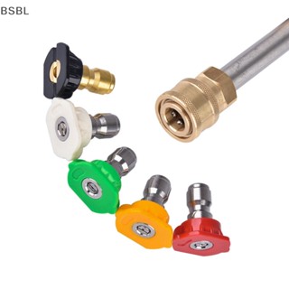 Bsbl หัวปืนฉีดน้ําแรงดันสูง เชื่อมต่อเร็ว 4000 Psi 1/4 นิ้ว อุปกรณ์เสริม สําหรับทําความสะอาดรถยนต์ 5 ชิ้น 7 ชิ้น