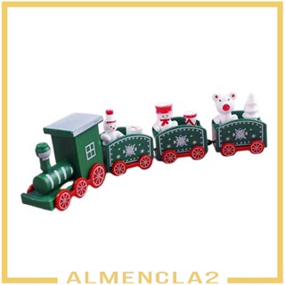 [Almencla2] โมเดลรถไฟคริสต์มาส แบบดั้งเดิม เพ้นท์มือ สําหรับตกแต่งบ้าน