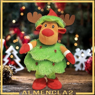 [Almencla2] ตุ๊กตาคริสต์มาสไฟฟ้าน่ารัก ผ้ากํามะหยี่ขนนิ่ม สําหรับบาร์