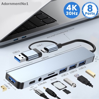 Adornmentno1 อะแดปเตอร์ฮับ USB C พร้อมมอนิเตอร์ 4K
