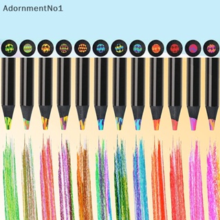 Adornmentno1 ดินสอสี ไล่โทนสี 8 สี สุ่มสี สําหรับวาดภาพศิลปะ 1 ชิ้น